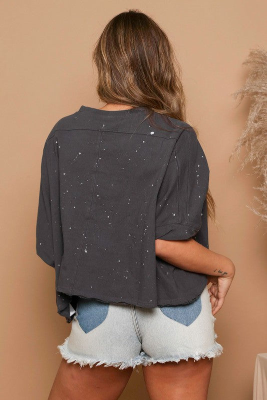 Keep It Chill Oversized Distressed Tee