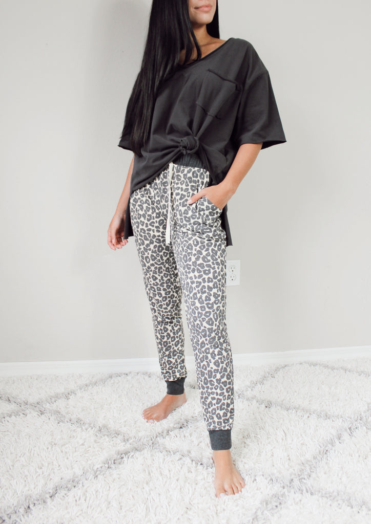 Aimee Leopard Jogger