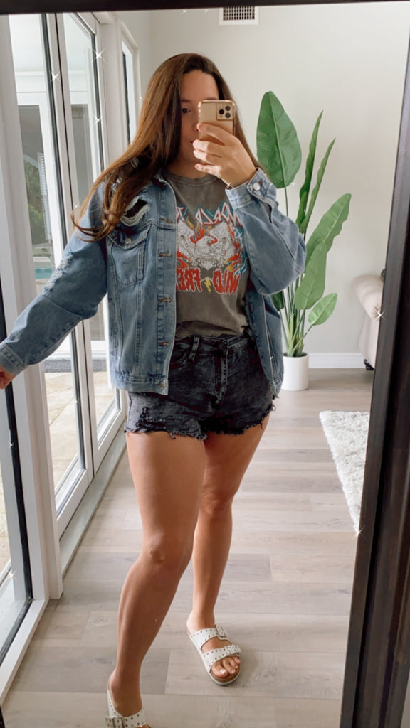 Vintage Distressed Denim Jacket