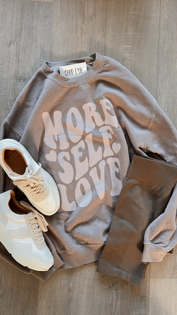 More Self Love Oversized Pullover