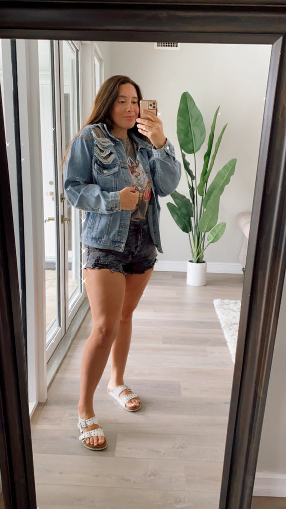 Vintage Distressed Denim Jacket