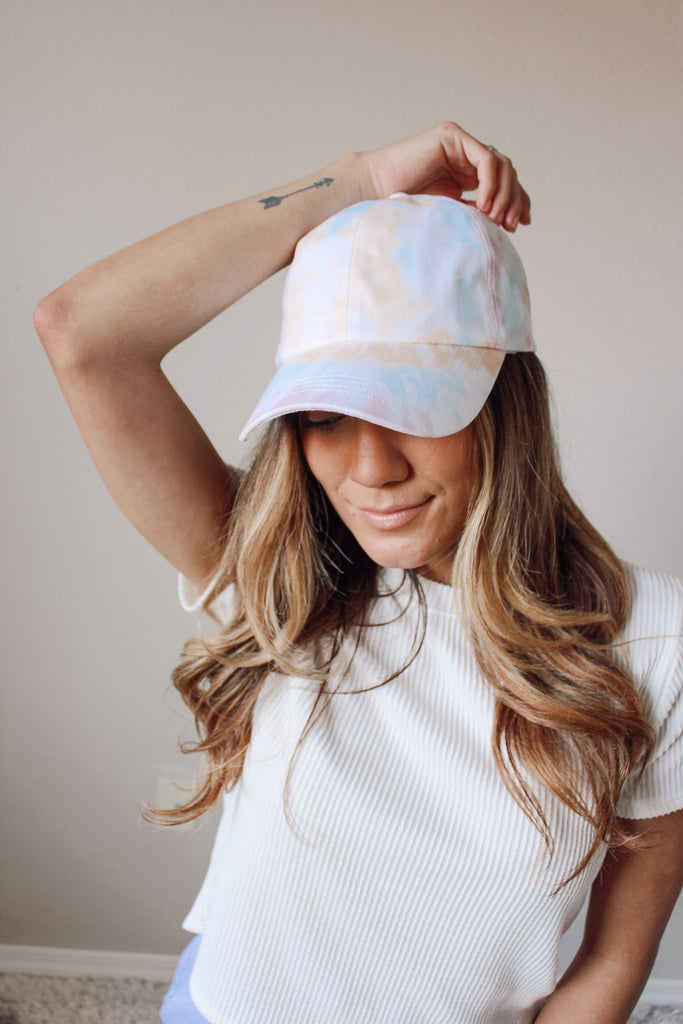 Tie Dye Hat - Nude