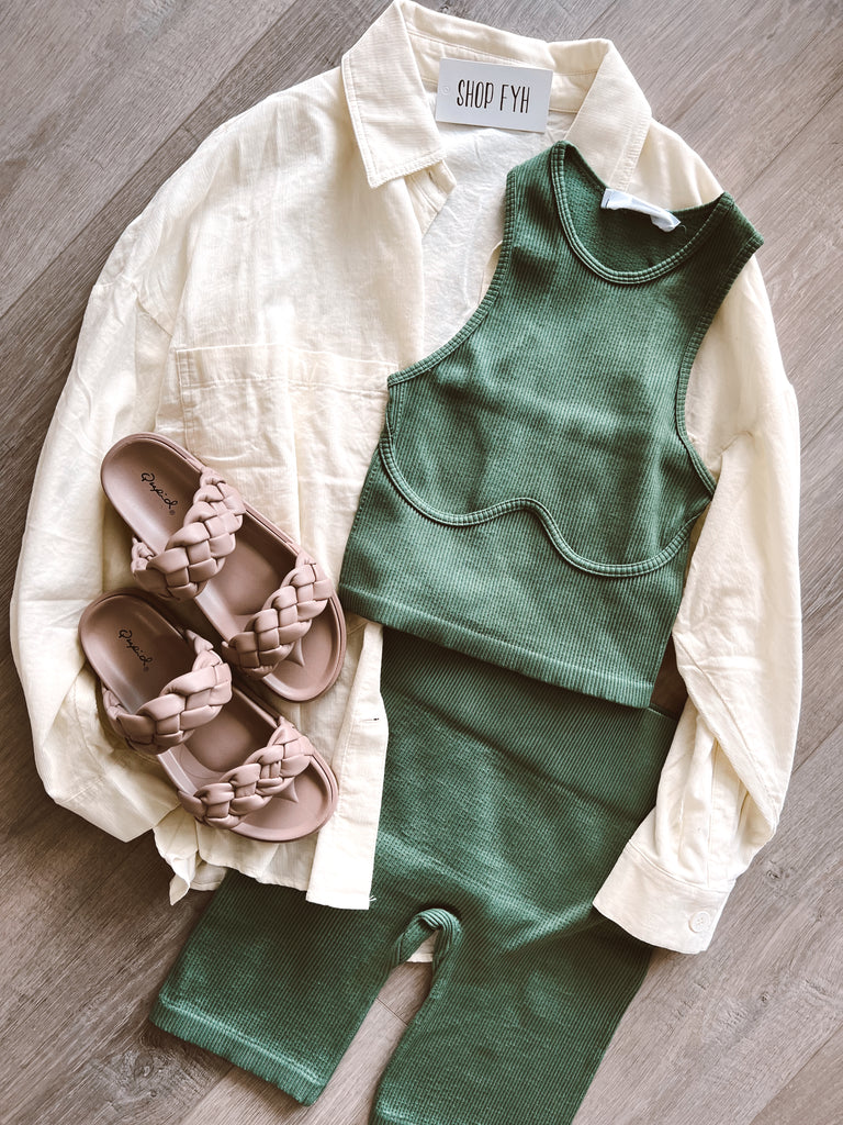 Naomi Ribbed Biker Set