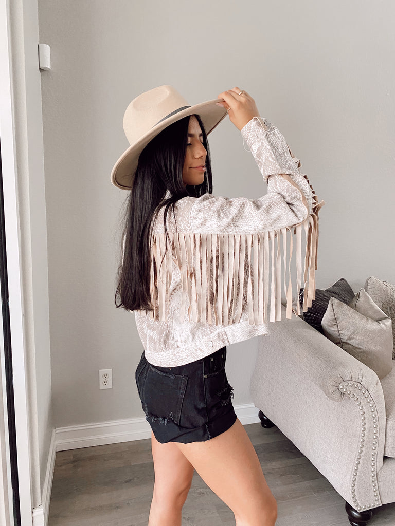 No Chance Fringe Jacket