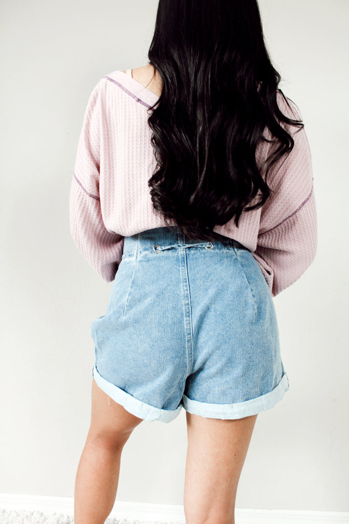 Brooklyn High Waisted Denim Shorts