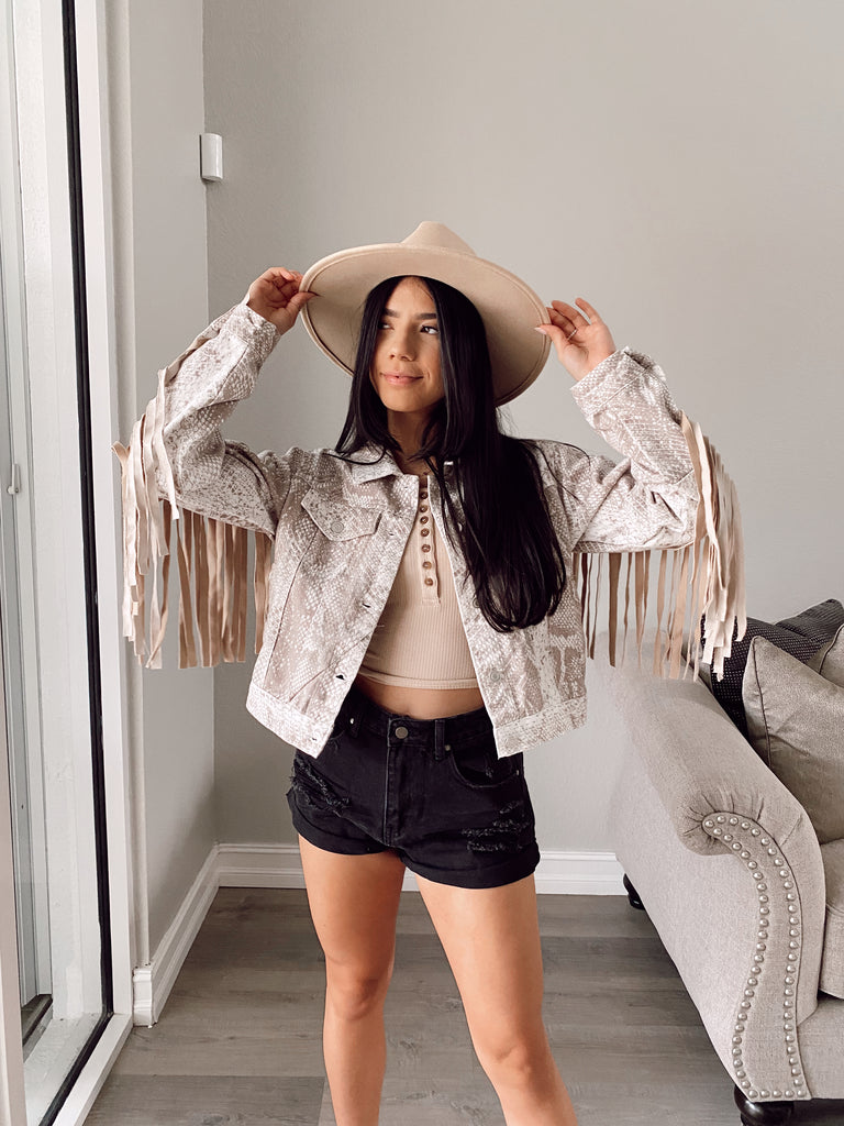No Chance Fringe Jacket