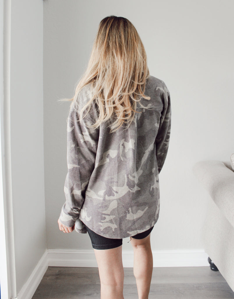 Camo Button Up