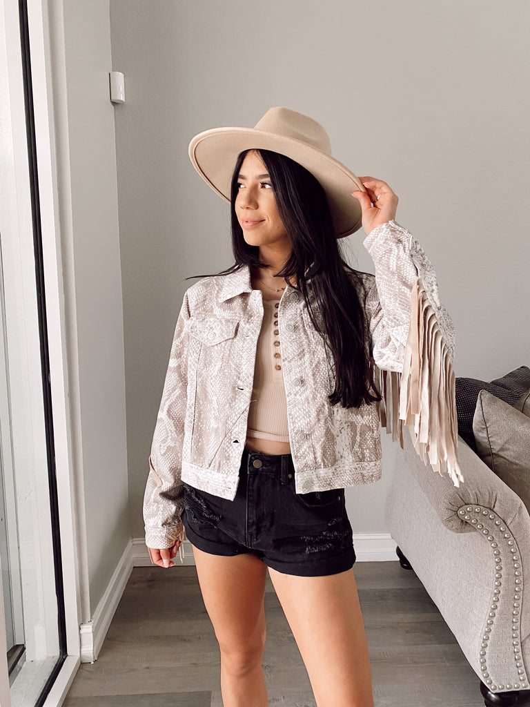No Chance Fringe Jacket