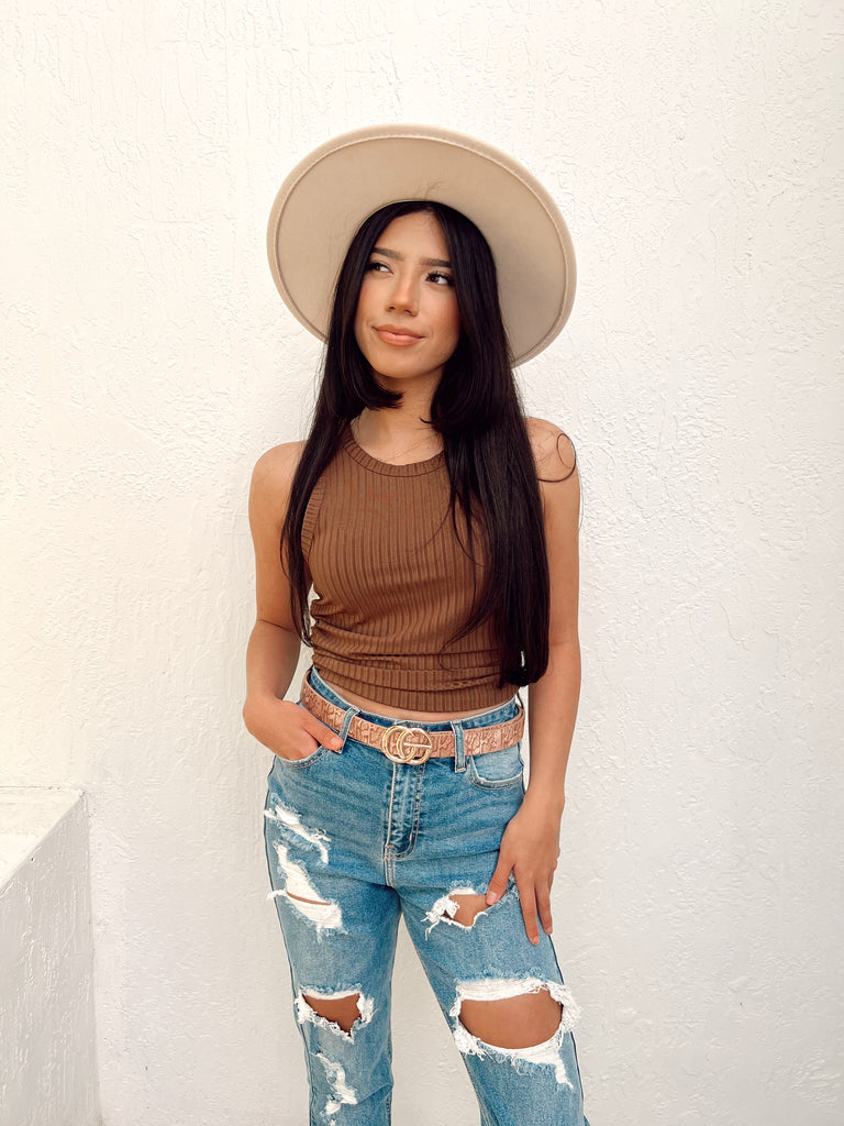 Valencia Tank - Espresso