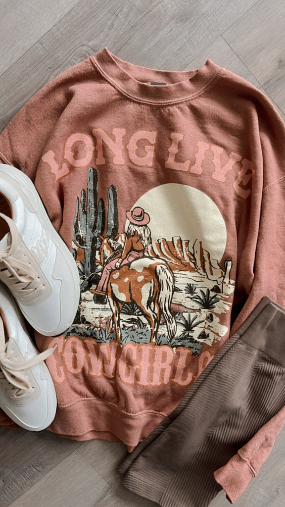 Long Live Cowgirls Oversized Pullover