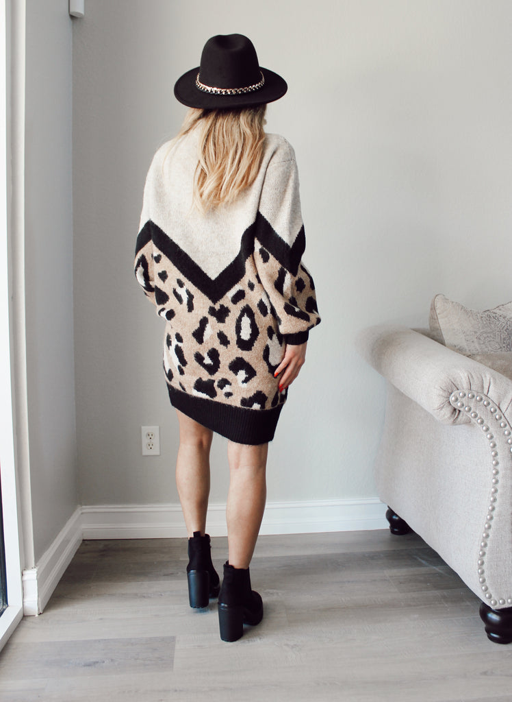 Leopard Sweater Dress