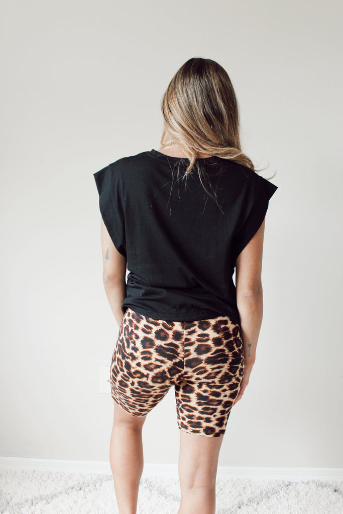 Leopard Biker Short