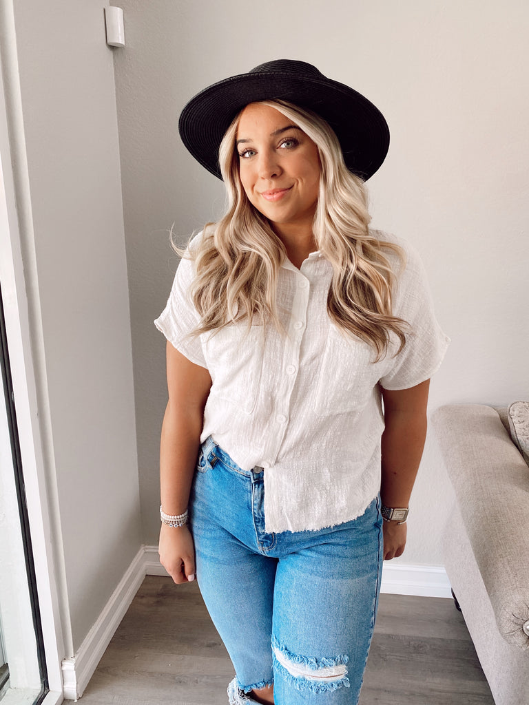 Keep It Cool Button Up - WHITE