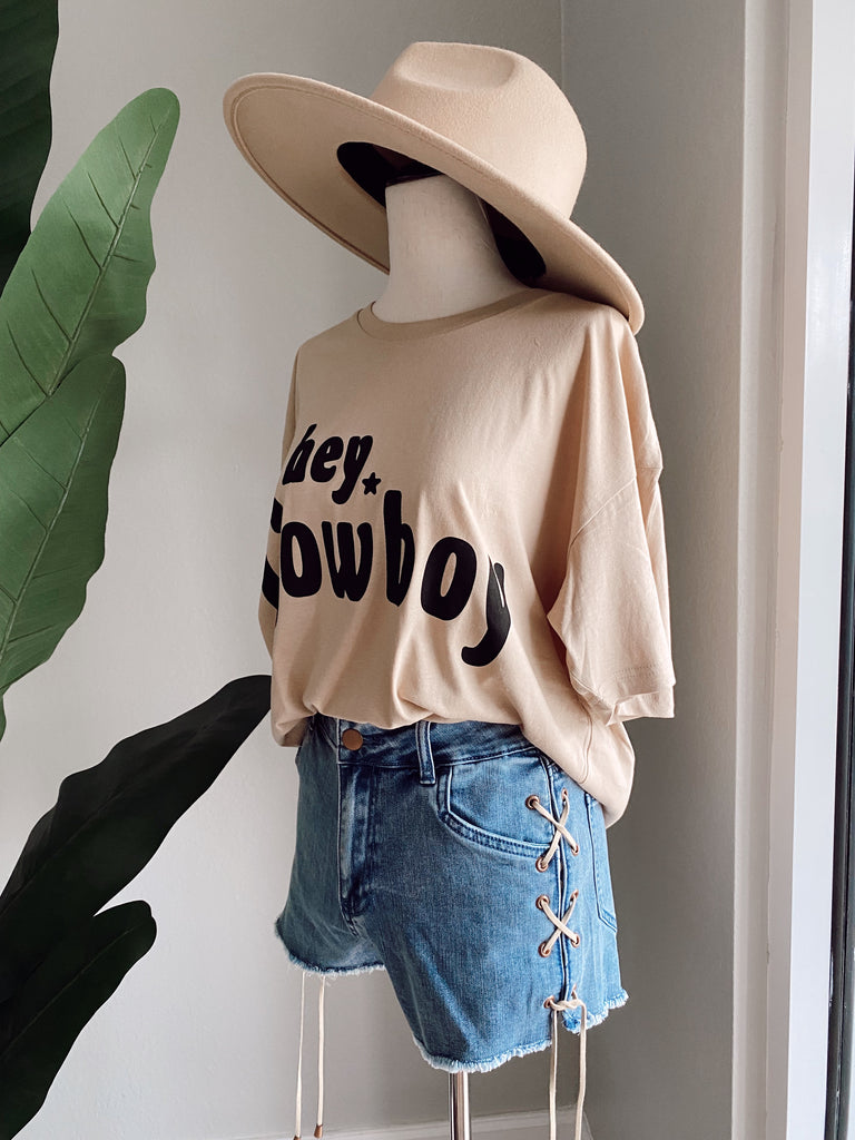 Vivi Lace Up Denim Shorts