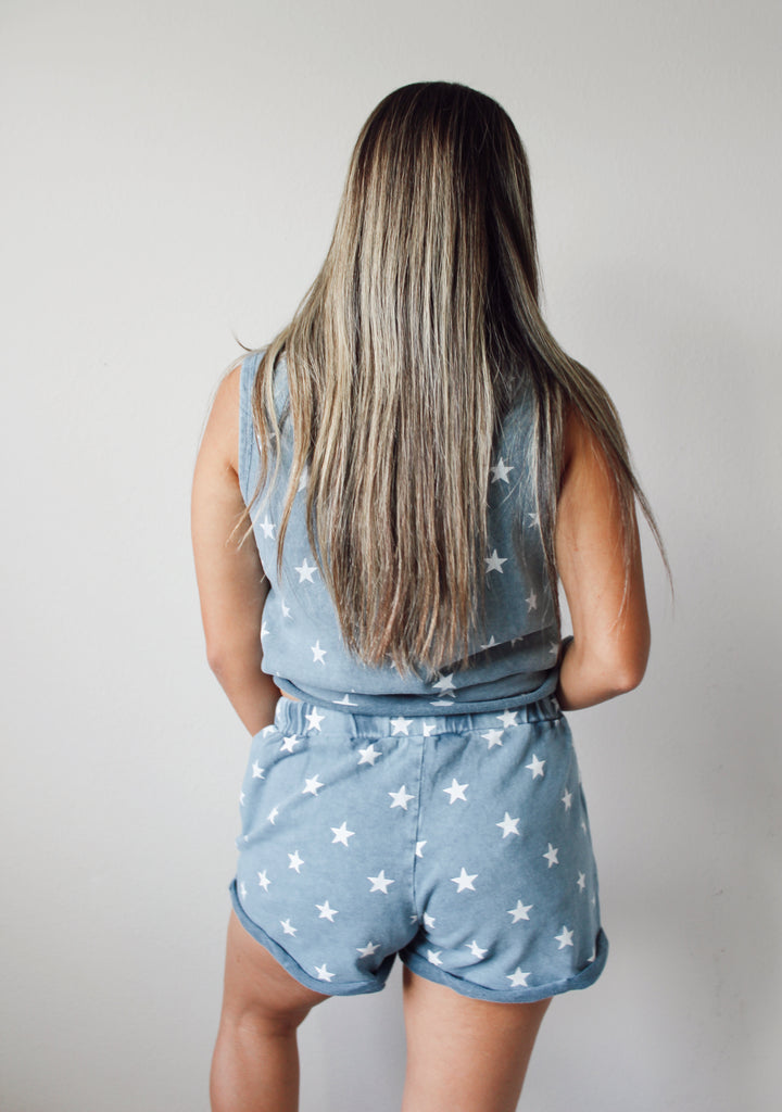 Lucky Stars Shorts - DENIM BLUE