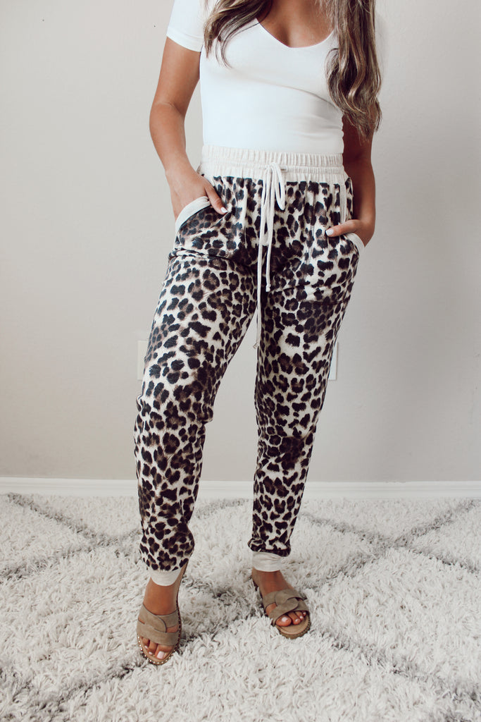 Blake Leopard Joggers