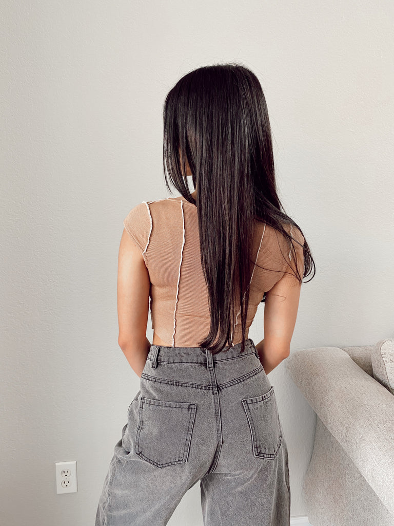 Alisa Crop - BROWN