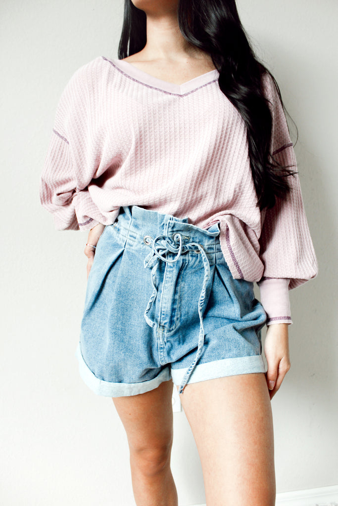 Brooklyn High Waisted Denim Shorts