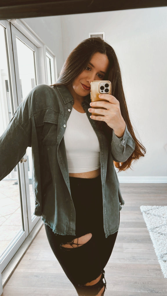 Take Notes Button Down - Charcoal