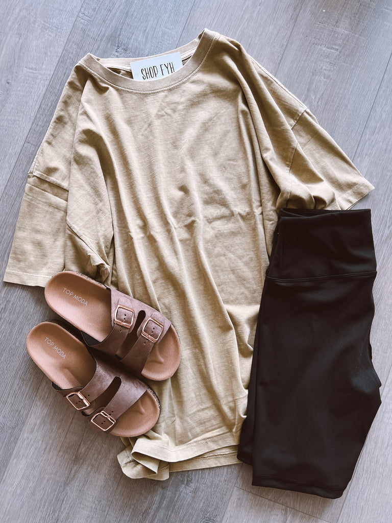 The Perfect Oversized Tee - OLIVE