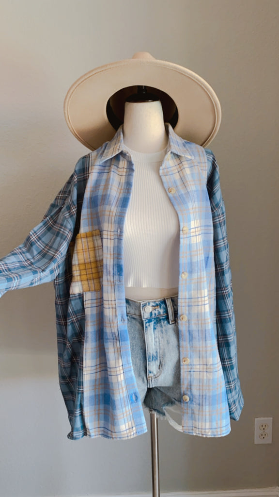 That's My Best Friend Flannel - BLUE